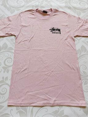 Stussy Pink Honolulu Logo Short Sleeve Tee